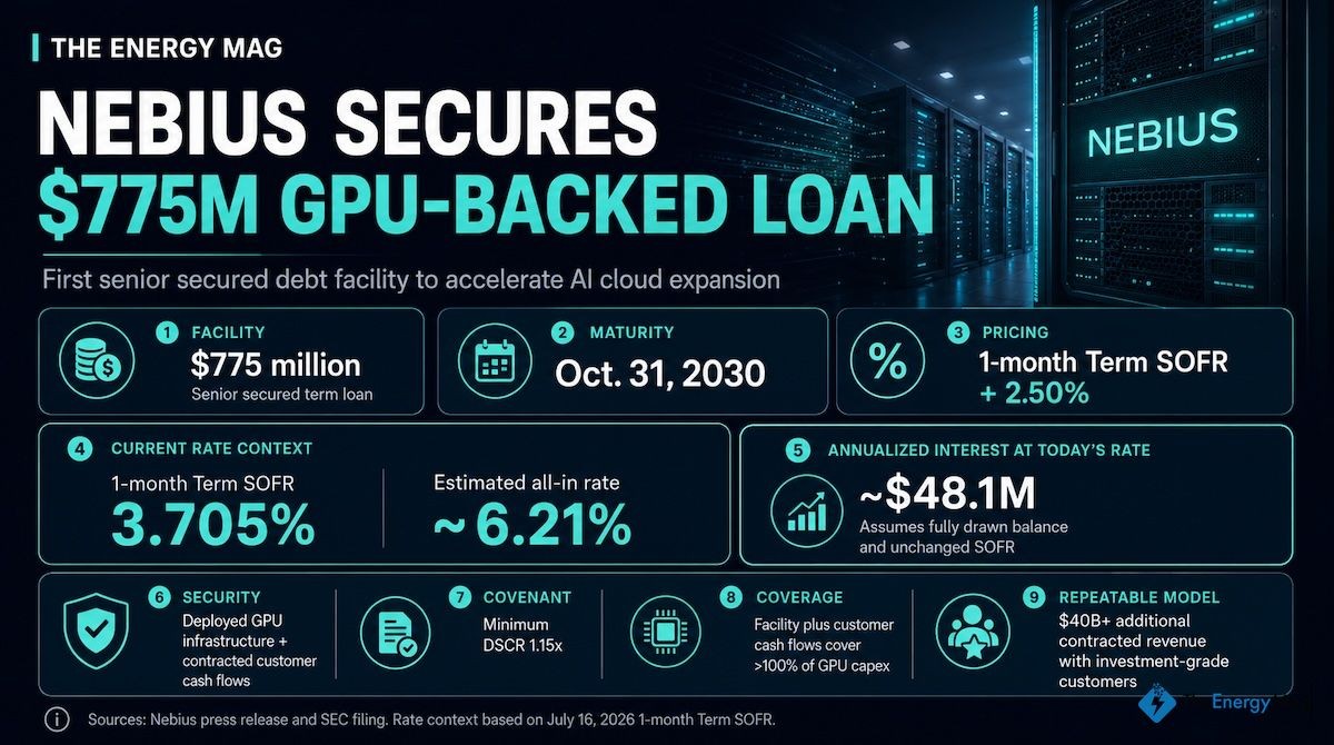 Nebius Secures $775M GPU-Backed Loan to Fund AI Cloud Expansion