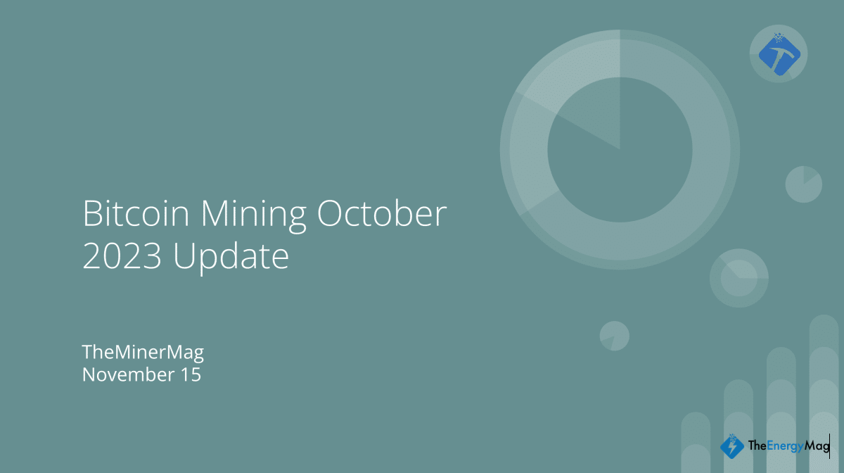 Bitcoin Mining October 2023 Update